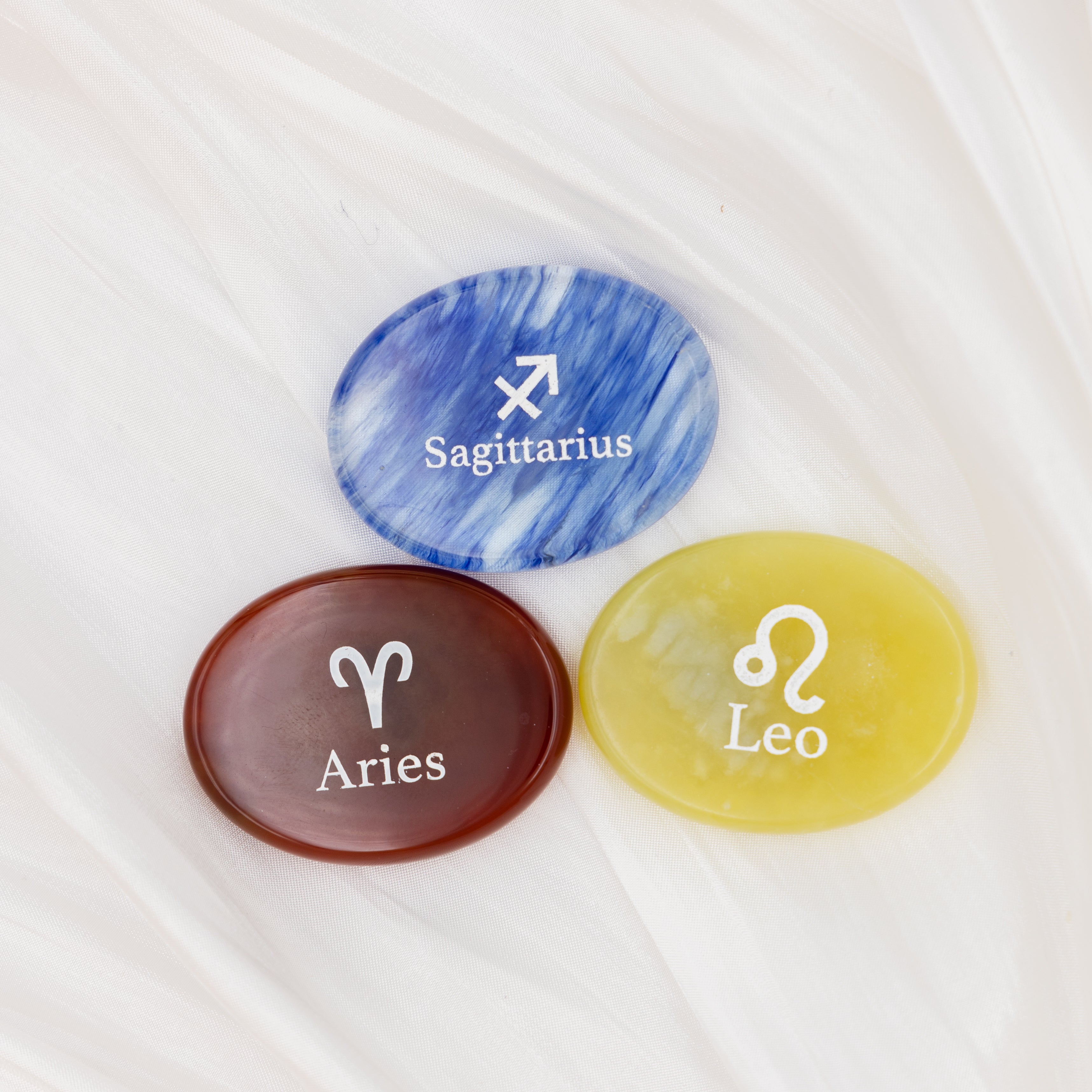 🪐 Zodiac Signs Palm Worry Stone Set（Water, Fire, Earth, Air Signs）