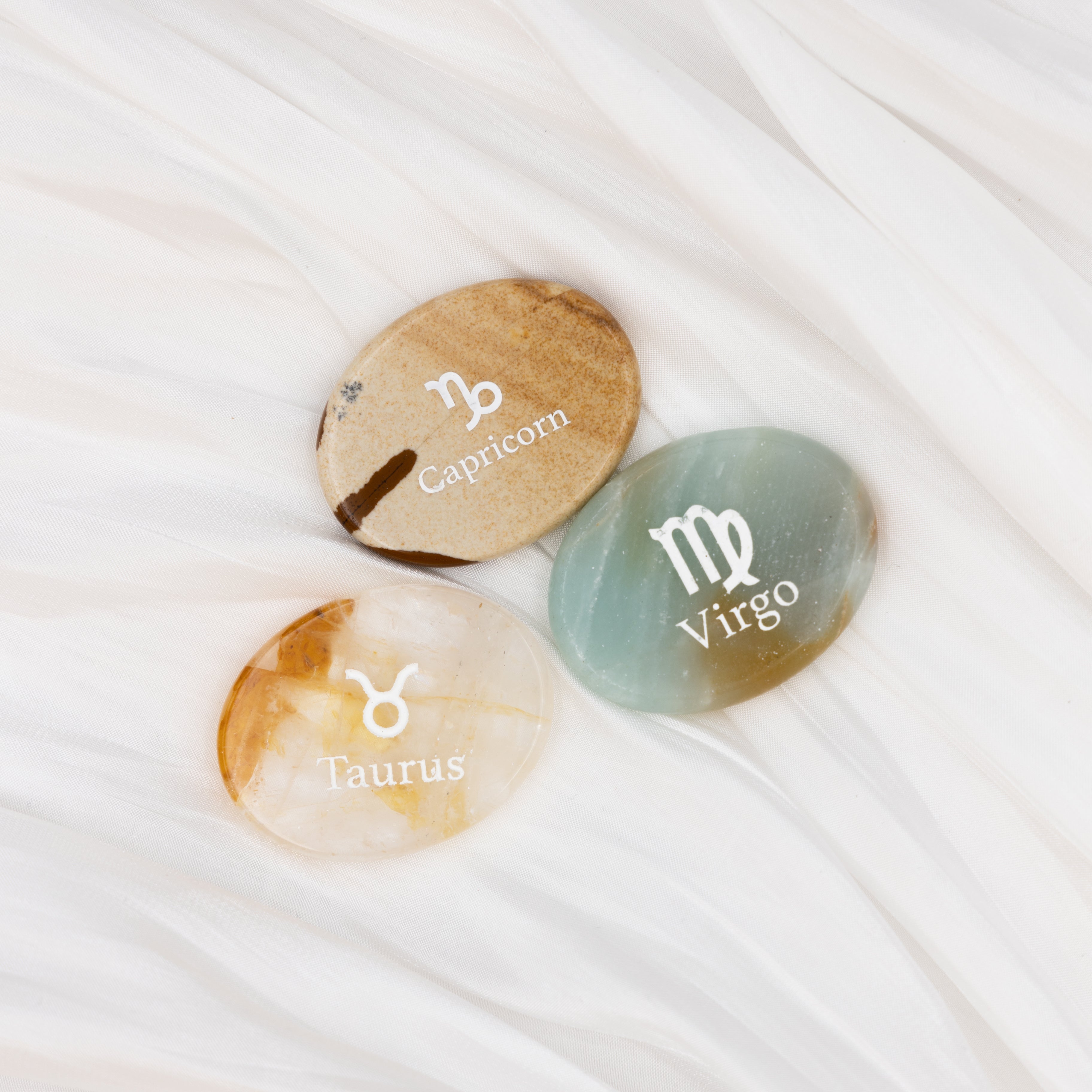 🪐 Zodiac Signs Palm Worry Stone Set（Water, Fire, Earth, Air Signs）