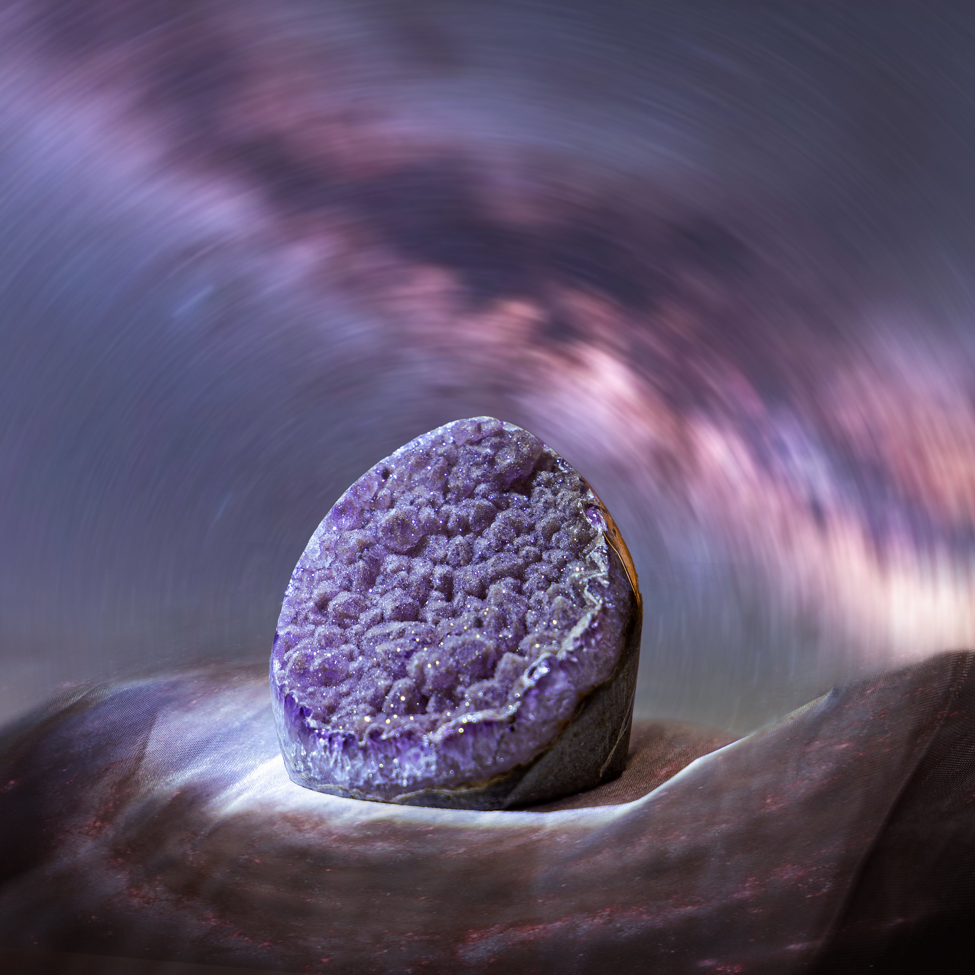 Small Egg Selected Sugary Druzy Amethyst Lavender Starry Sky 02