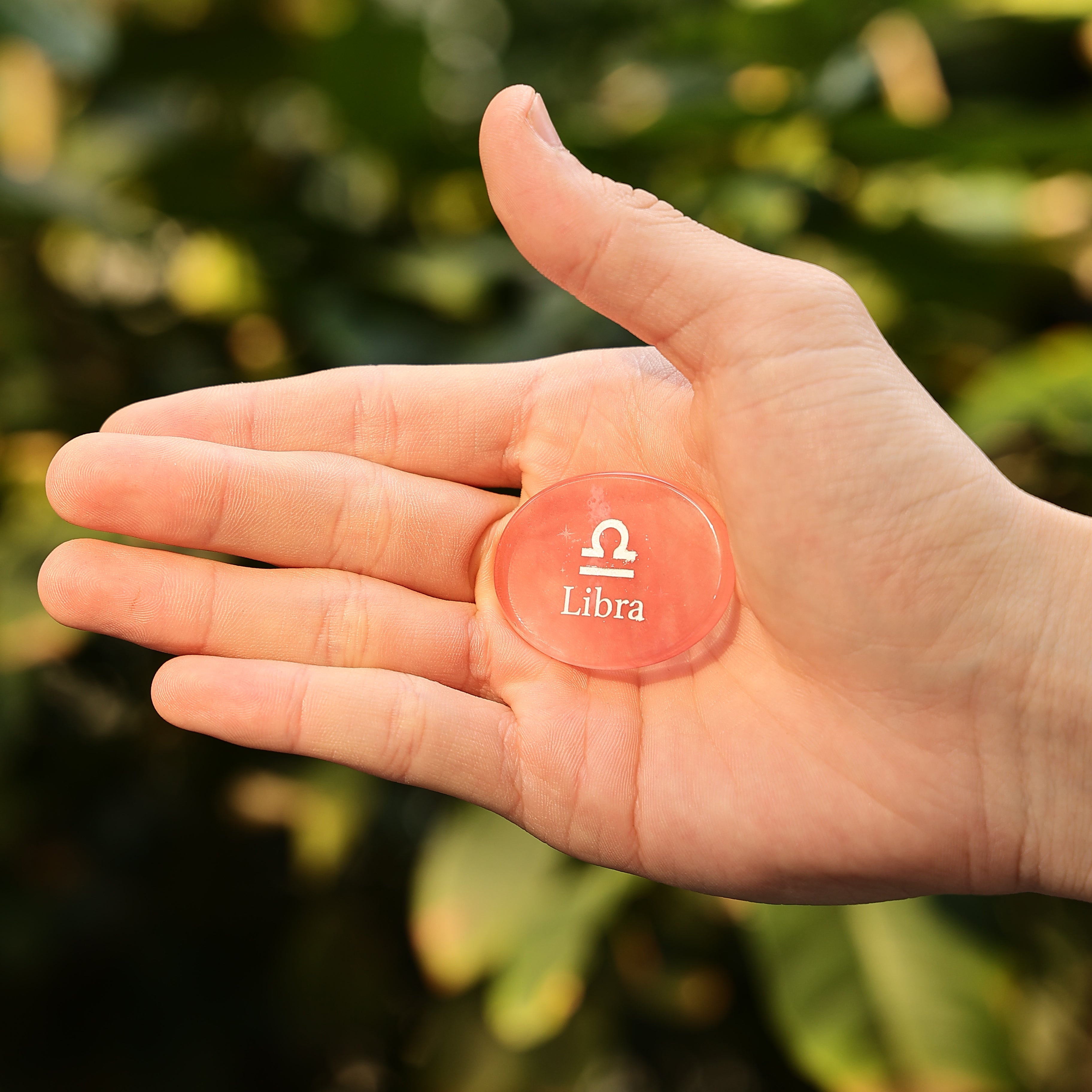 ♎️ Libra Palm Worry Stone Watermelon Tourmaline