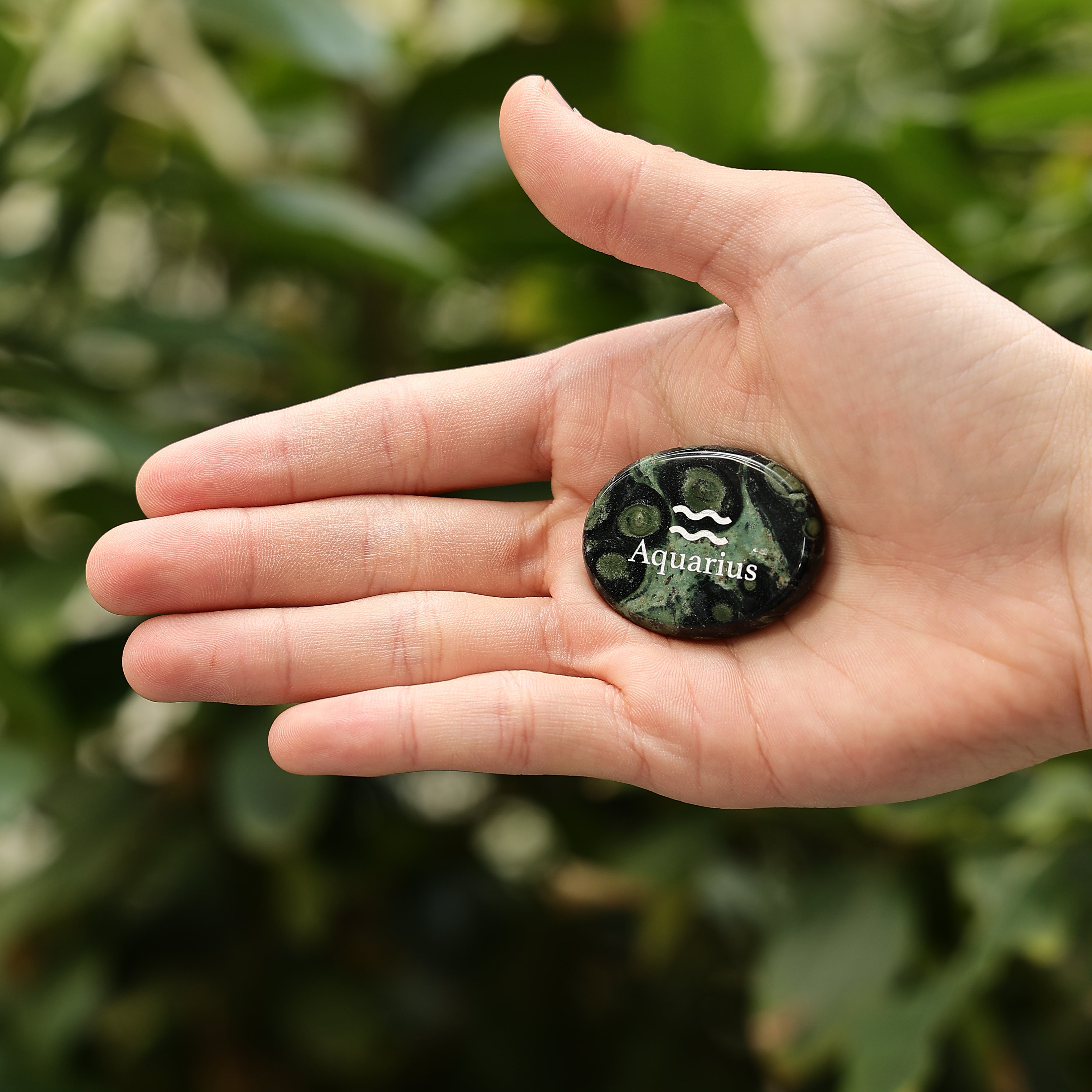 ♒️ Aquarius Palm Worry Stone Kambaba Jasper Gemstone